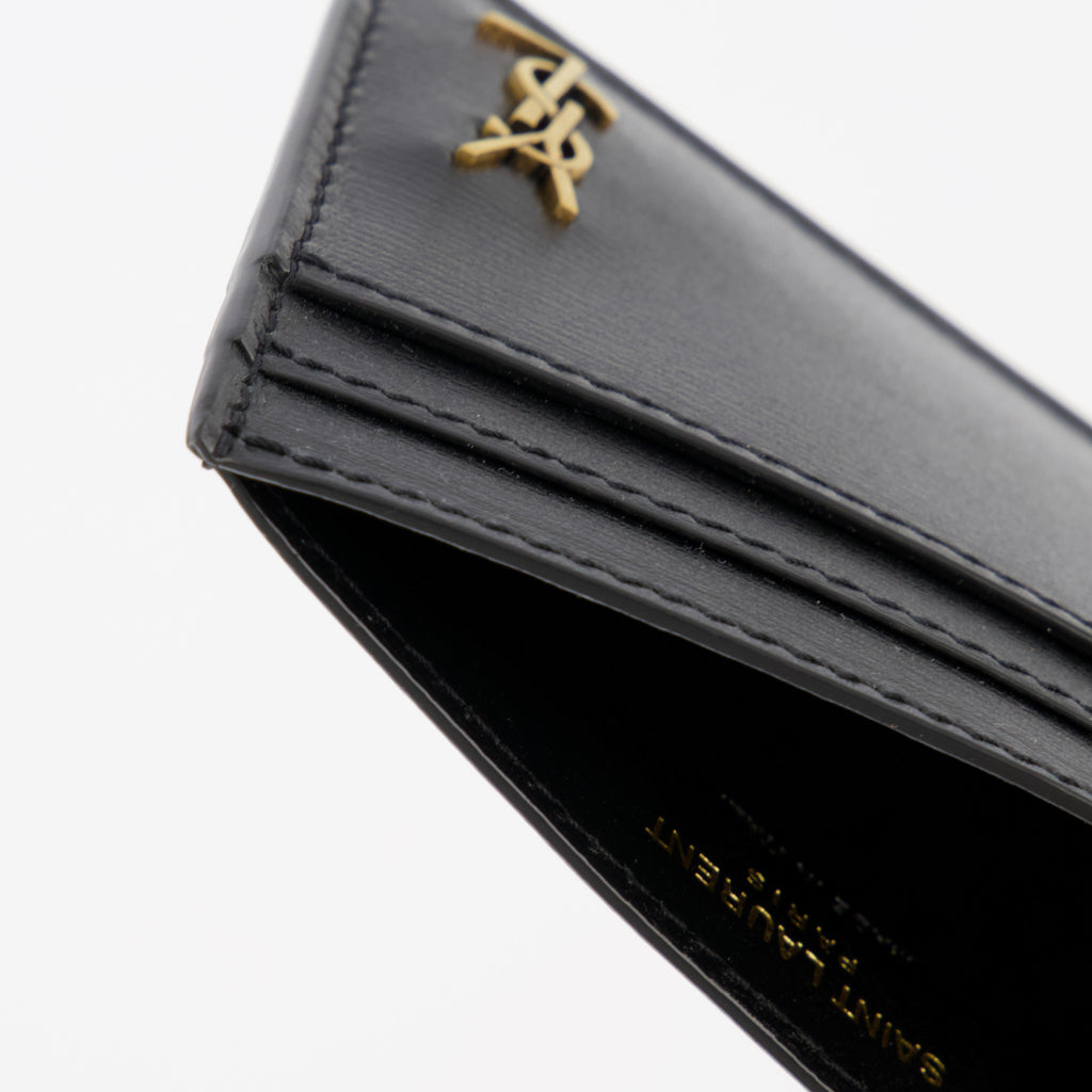 Small leather goods YSL Cardholder Saint Laurent Black Man