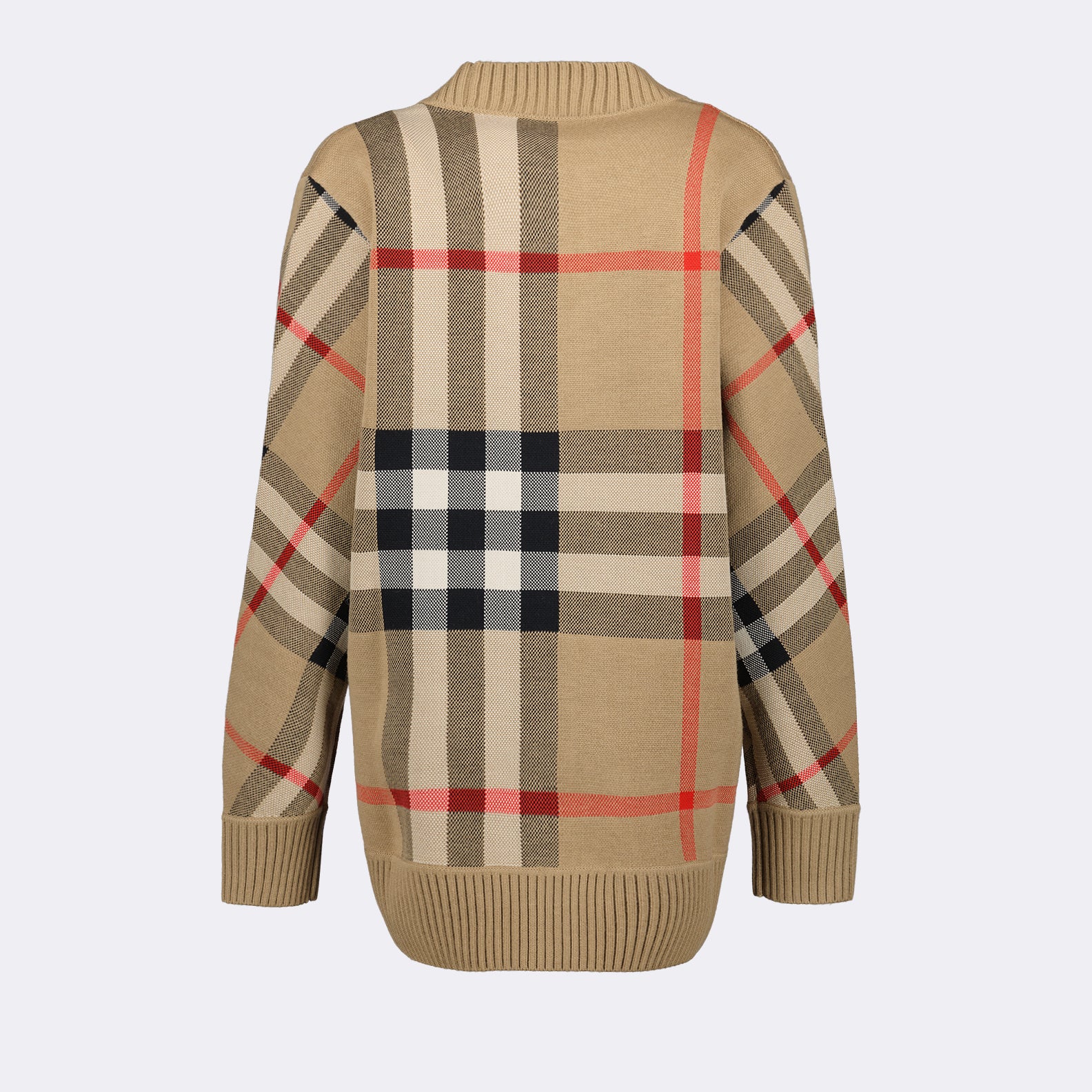 Malhas Cardigan às Riscas Burberry Marrom Femme