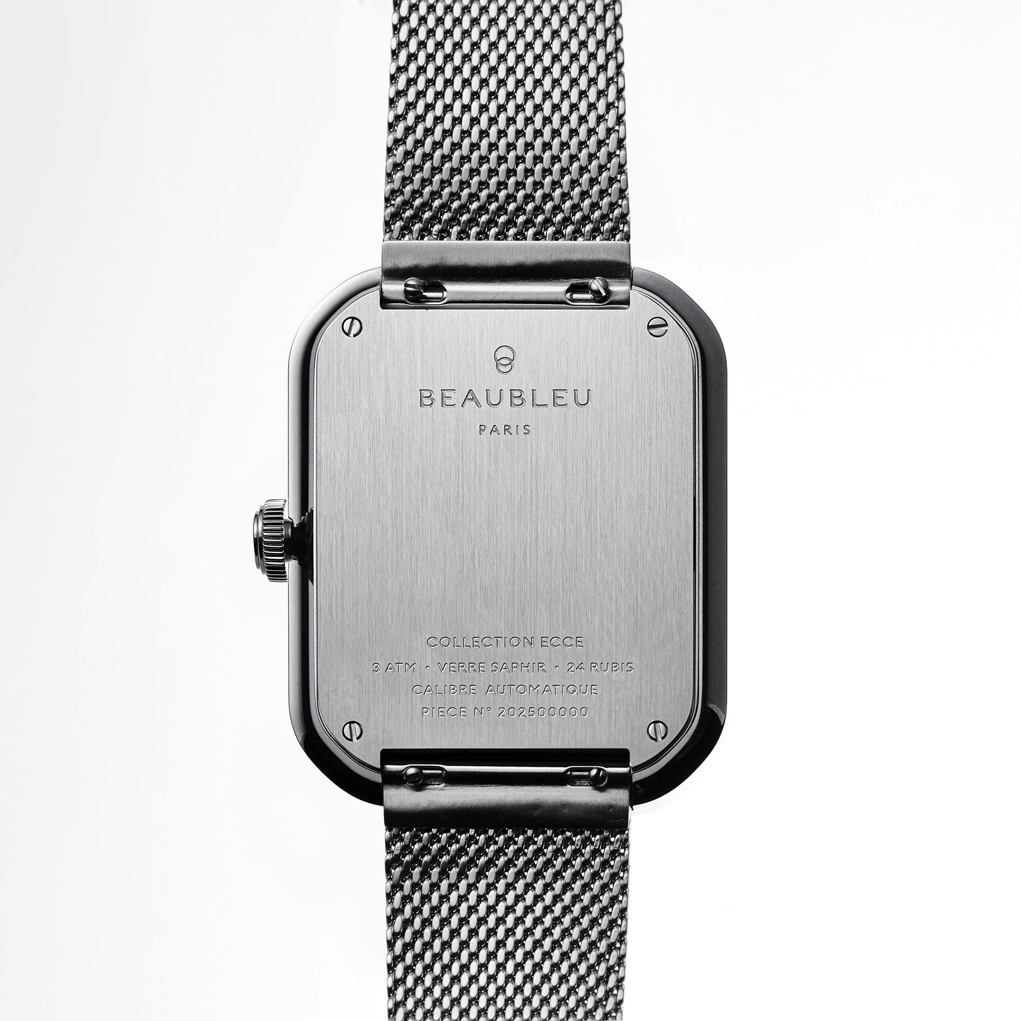 Bijoux Montre Ecce Figura Smalt Bracelet Acier Beaubleu Gris Unisexe