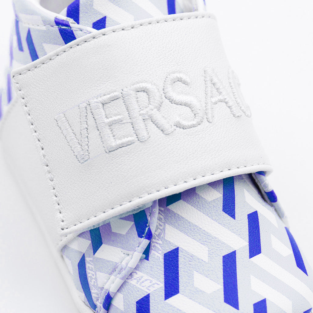 Chaussures Baskets Greca Versace Bleu Enfants