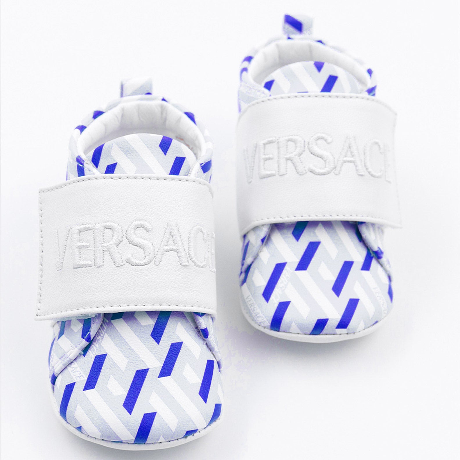 Chaussures Baskets Greca Versace Bleu Enfants