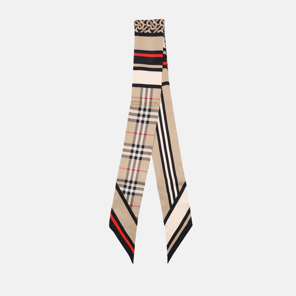 Écharpes, foulards et gants Bandeau en soie Burberry Beige Femme