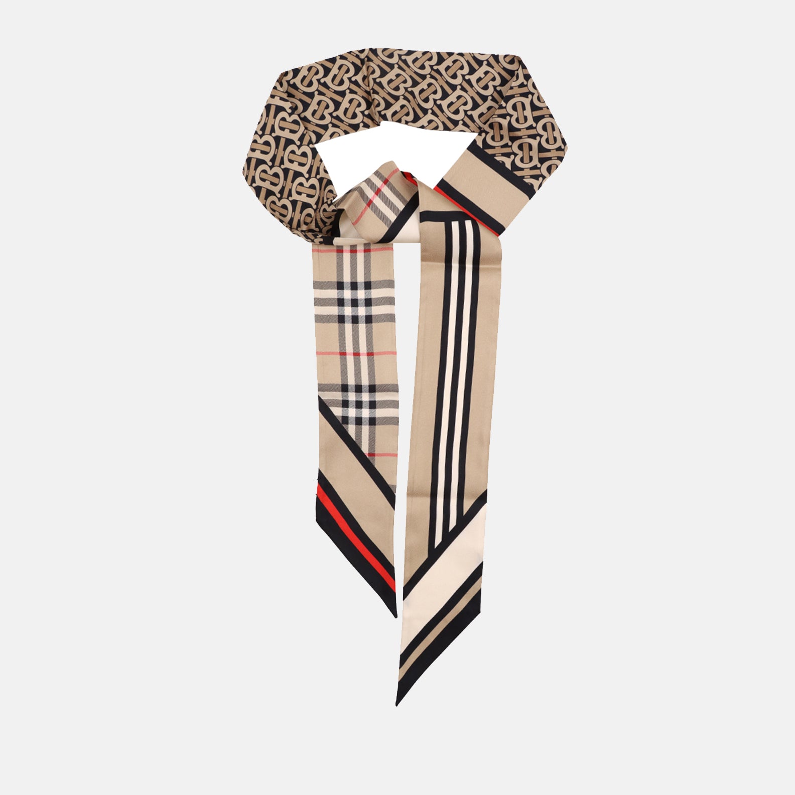 Écharpes, foulards et gants Bandeau en soie Burberry Beige Femme