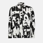 Jacken Veste en jean Graffiti Alexander McQueen Weiß Homme