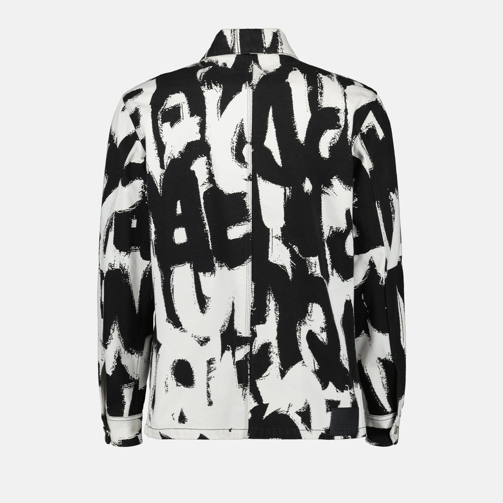 Jacken Veste en jean Graffiti Alexander McQueen Weiß Homme