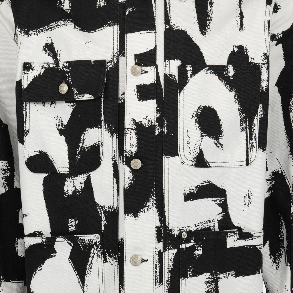 Jacken Veste en jean Graffiti Alexander McQueen Weiß Homme