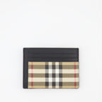 Small leather goods Checked card holder Burberry Beige Man