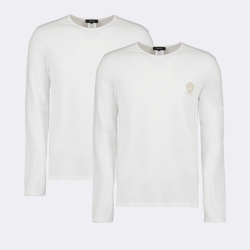 Intimo e homewear Lot de tricots de corps Versace Bianco Homme