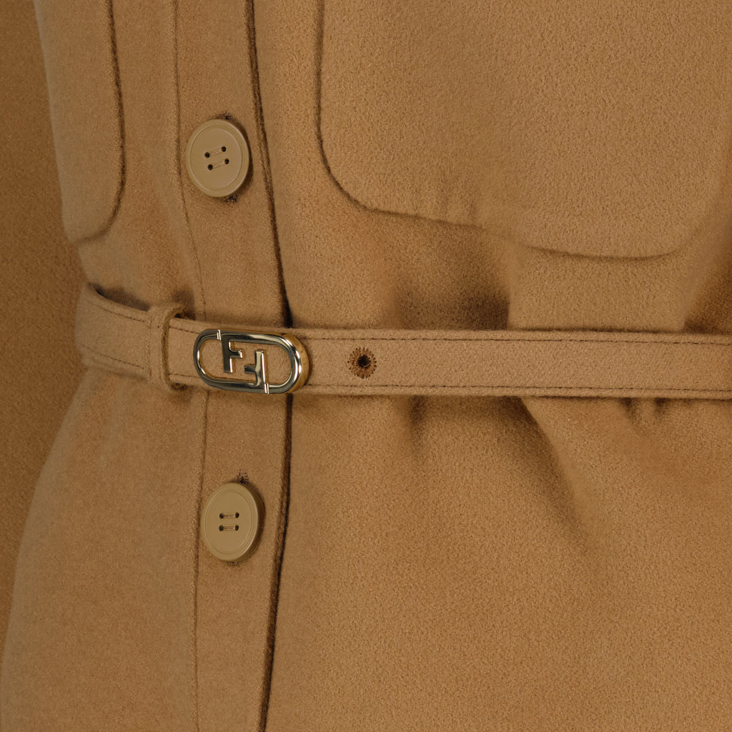 Vestes Veste en cachemire Fendi Marron Femme