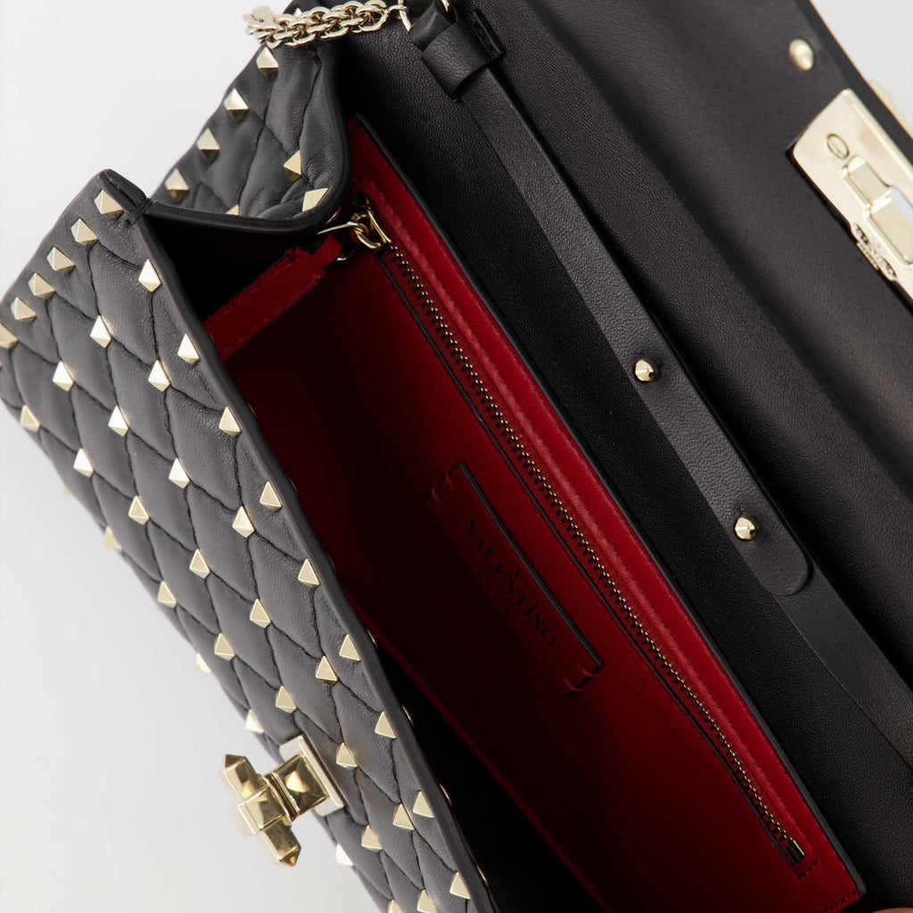 Handtaschen und schultertaschen Sac Rockstud Spike Valentino Garavani Schwarz Femme