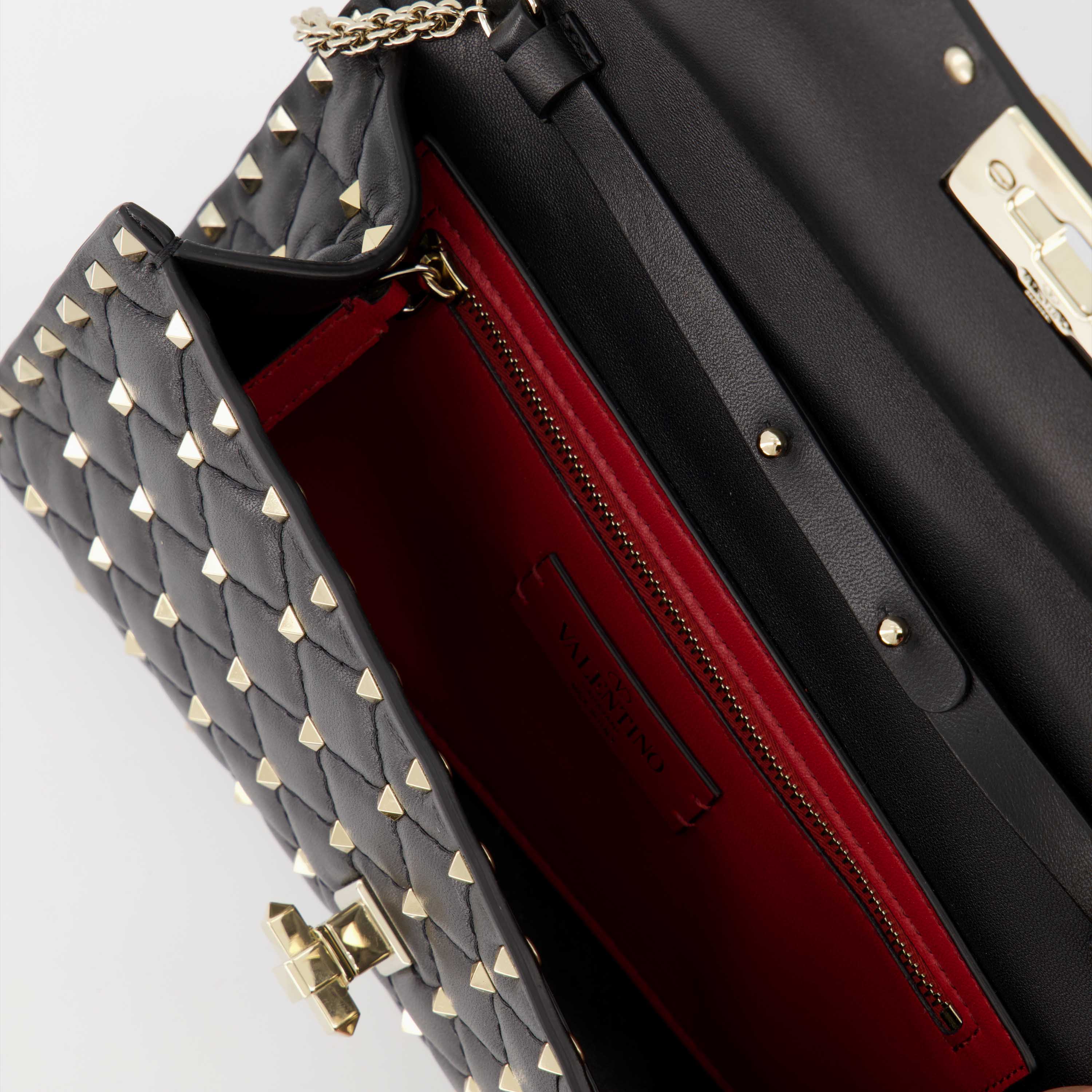 Handtaschen und schultertaschen Sac Rockstud Spike Valentino Garavani Schwarz Femme