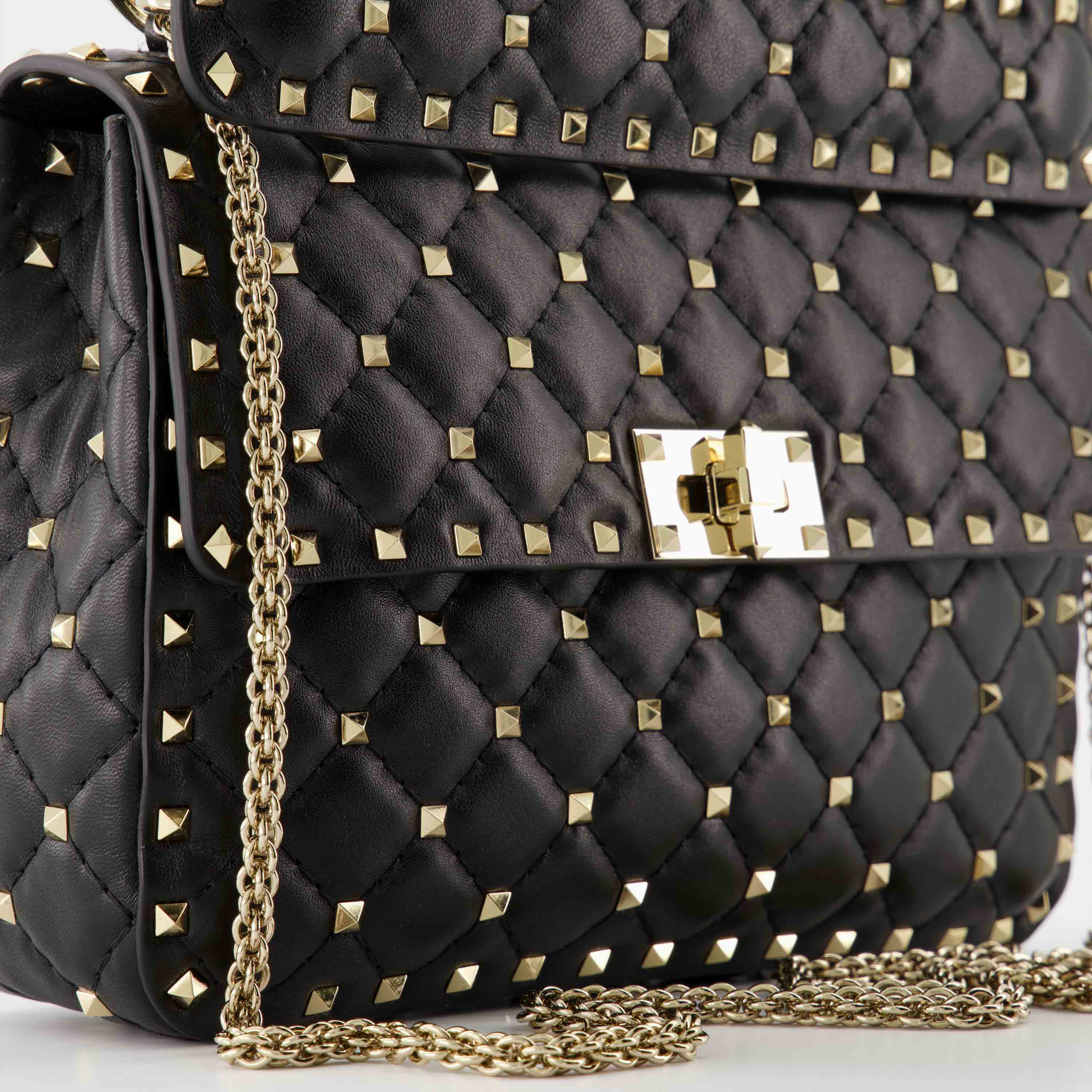 Handtaschen und schultertaschen Sac Rockstud Spike Valentino Garavani Schwarz Femme