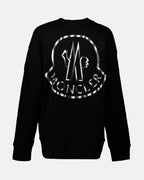 Sweatshirts Metallic Logo Sweatshirt Moncler Schwarz Damen