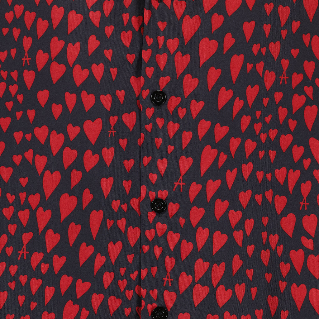 Camisas Chemise à imprimé coeurs Ami PARIS Negro Homme