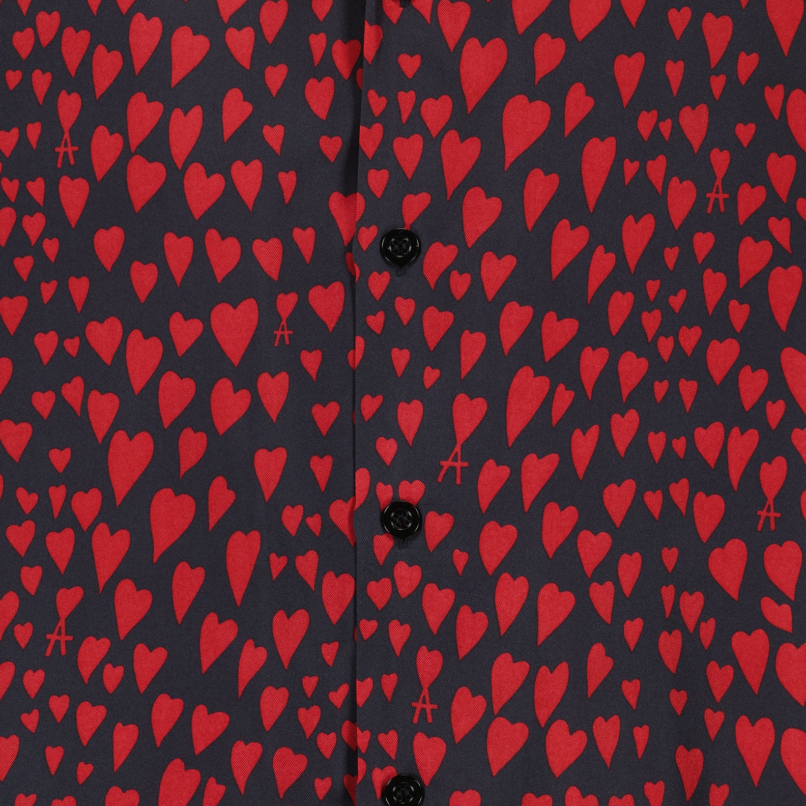 Camisas Chemise à imprimé coeurs Ami PARIS Negro Homme