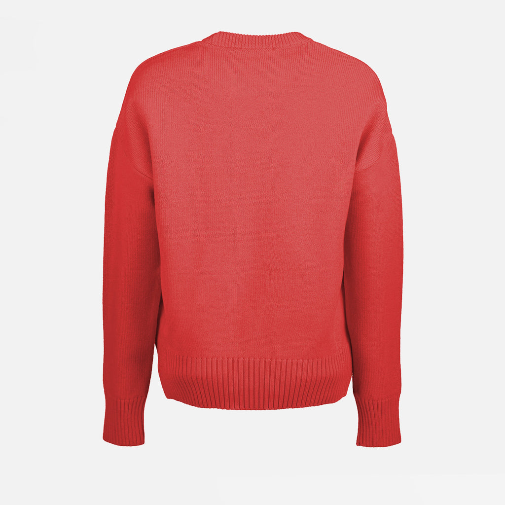 Maille Pull Ami de coeur Ami PARIS Rouge Unisexe