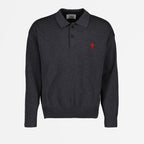 Polos Polo Ami de Coeur Ami PARIS Gris Homme