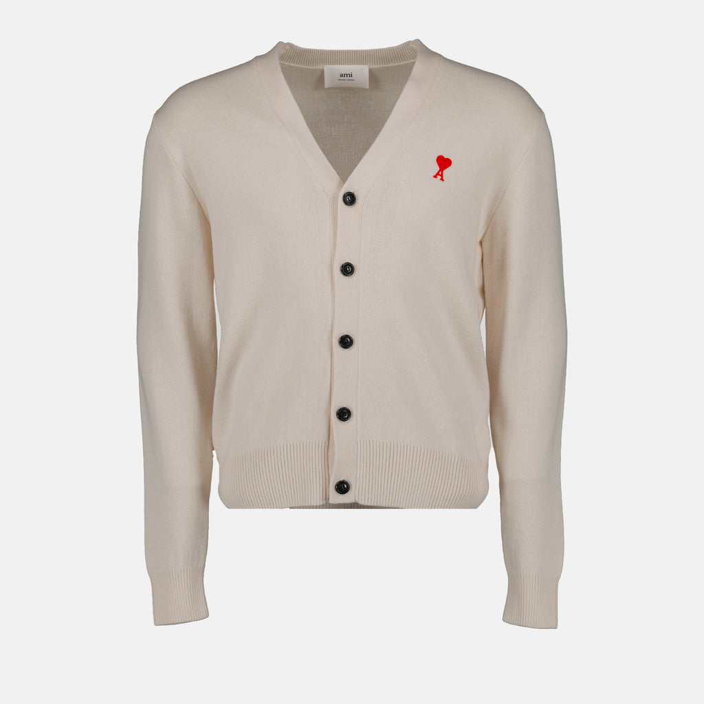 Maille Cardigan Ami de Coeur Ami PARIS Beige Homme