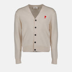 Maille Cardigan Ami de Coeur Ami PARIS Beige Homme