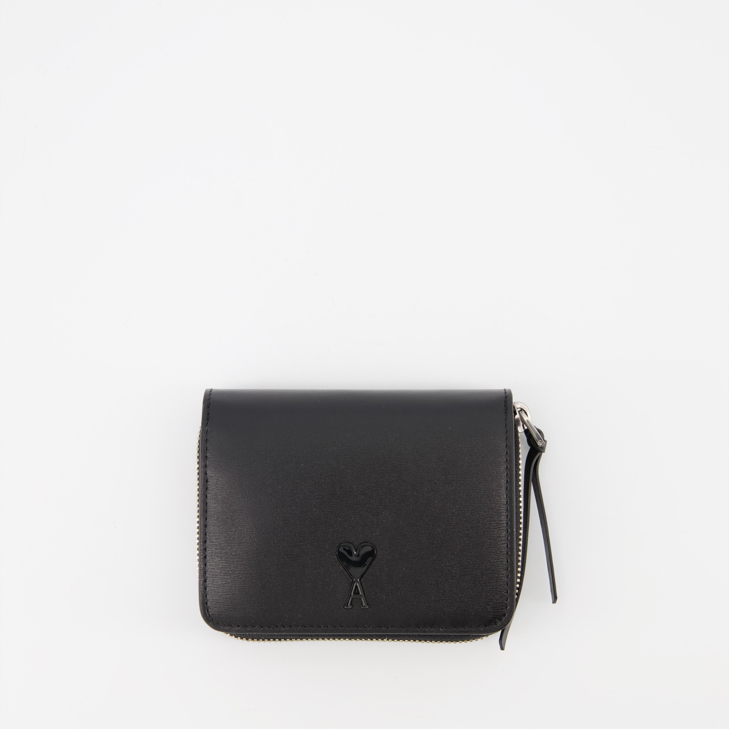 Small leather goods Heart Friend Wallet Ami PARIS Black Unisex