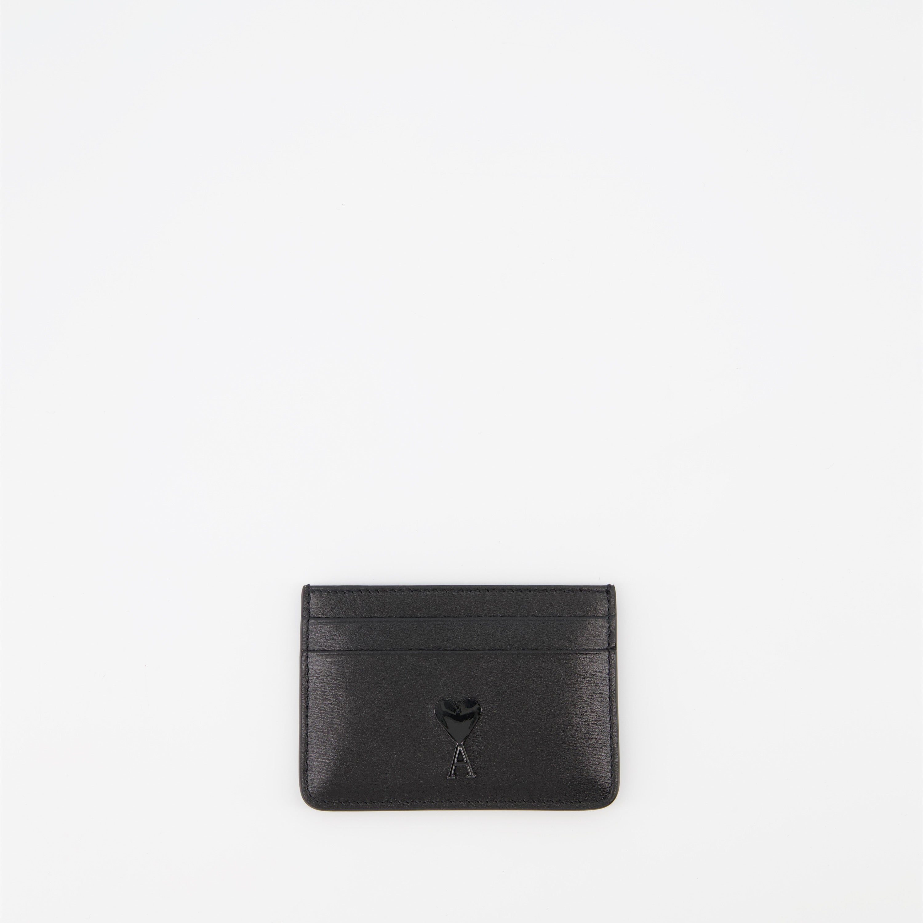 Small leather goods Ami de Coeur card holder Ami PARIS Black Unisex