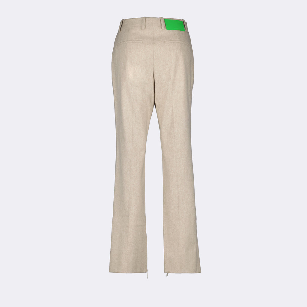 パンツ ウールトラウザー Off-White ベージュ 男