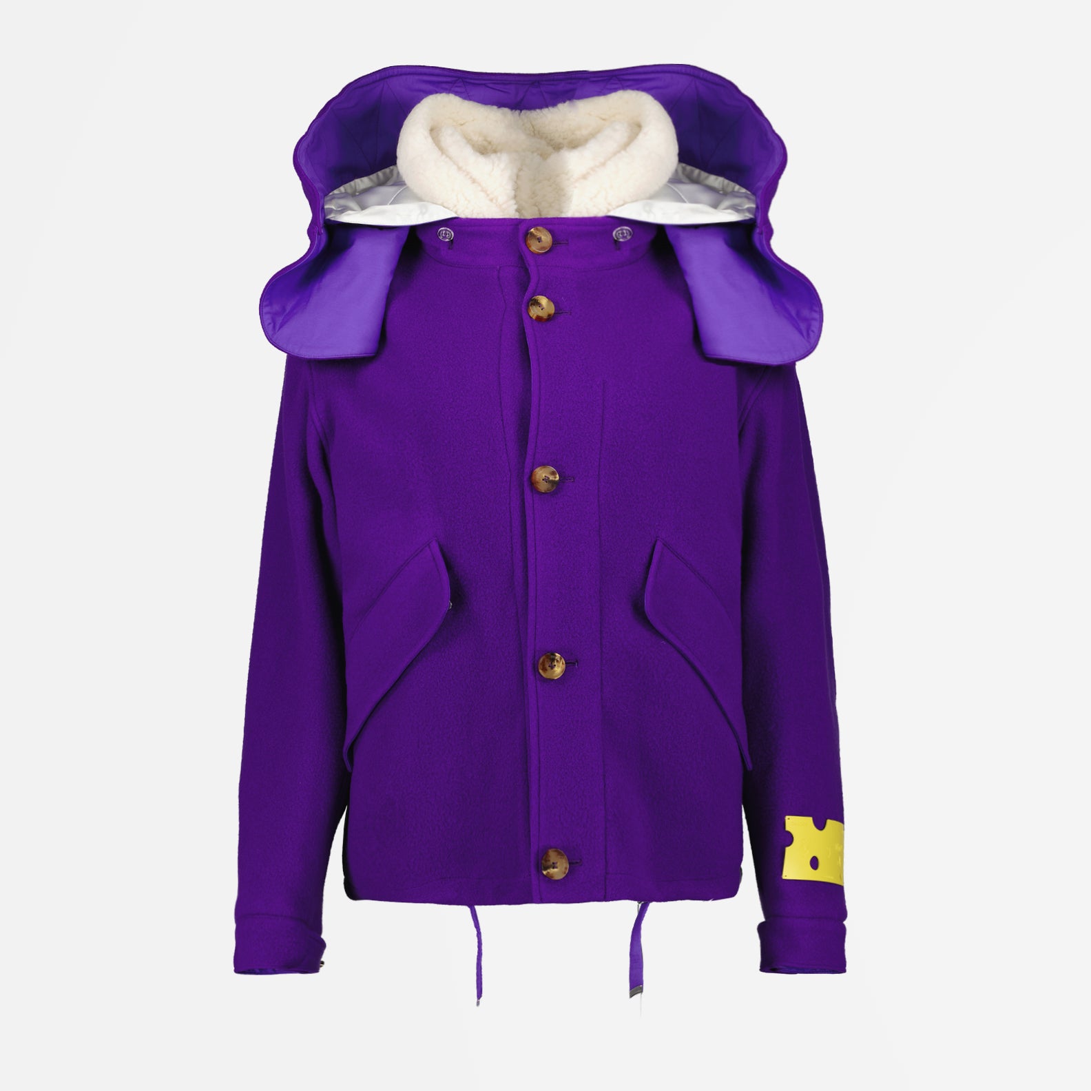 Coats Short Parka Off-White Purple Women