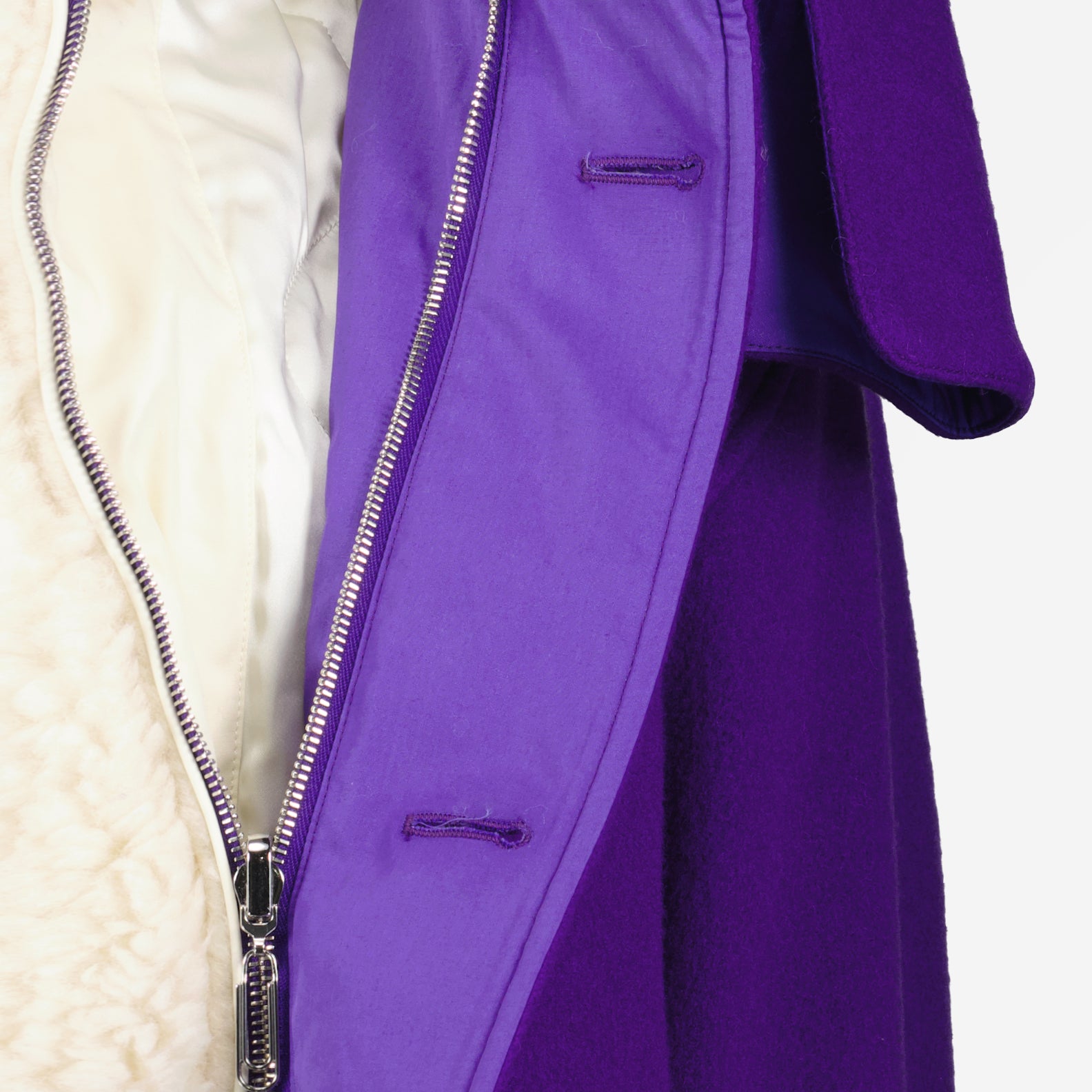 Coats Short Parka Off-White Purple Women