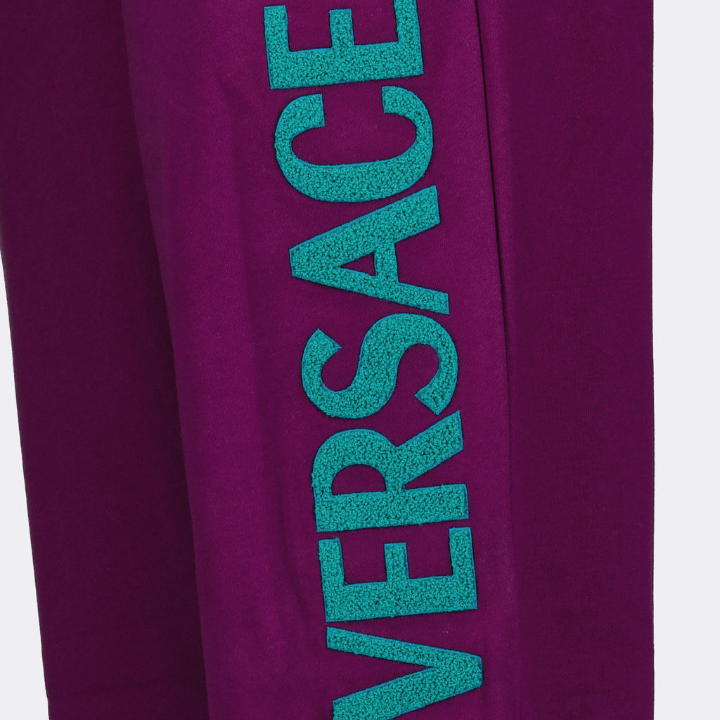 Hosen Pantalon jogging à logo Versace Lila Homme