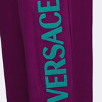 Hosen Pantalon jogging à logo Versace Lila Homme