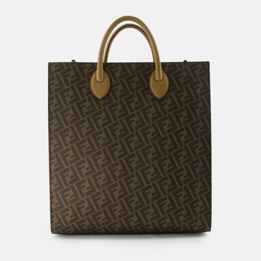 Bolsos tote Sac shopping Vertical Fendi Marrón Homme