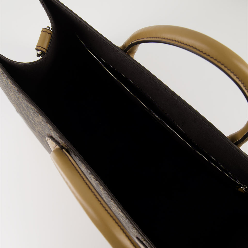 Bolsos tote Sac shopping Vertical Fendi Marrón Homme