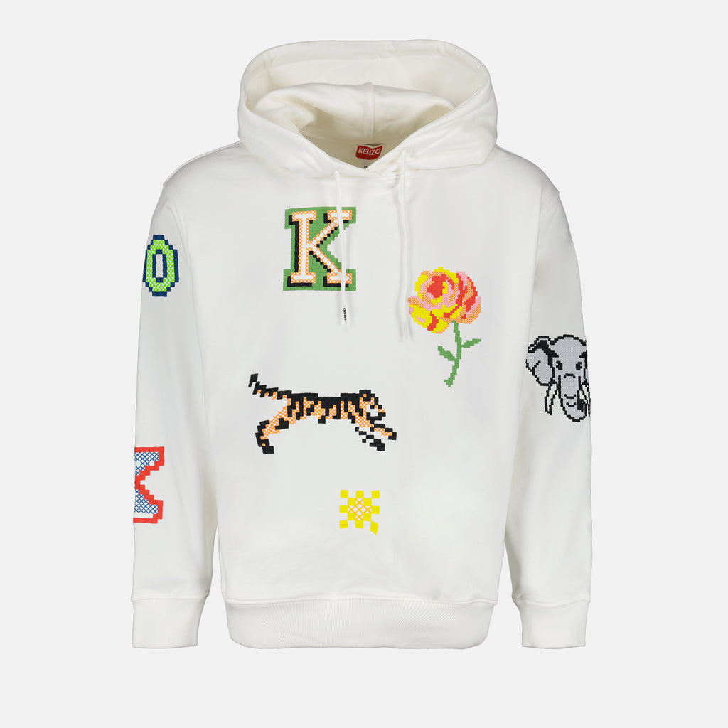 Sudaderas Sweat à capuche Kenzo Pixel Kenzo Blanco Femme