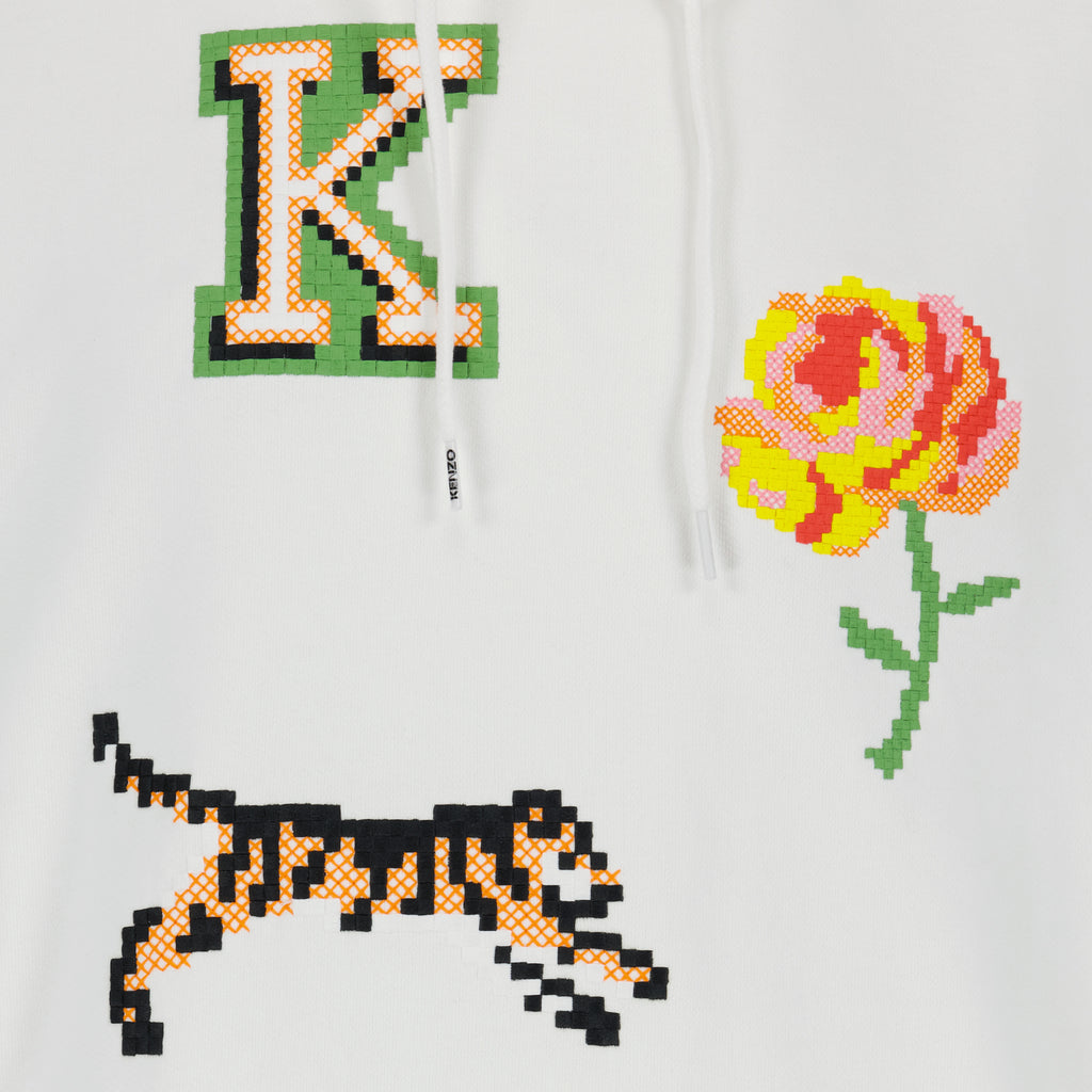 Sudaderas Sweat à capuche Kenzo Pixel Kenzo Blanco Femme