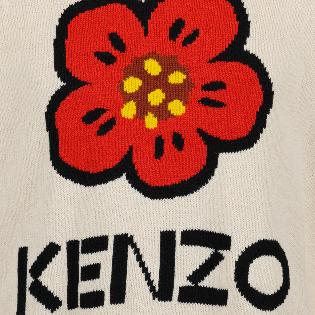 Maglieria Pull Boke Flower Kenzo Bianco Homme