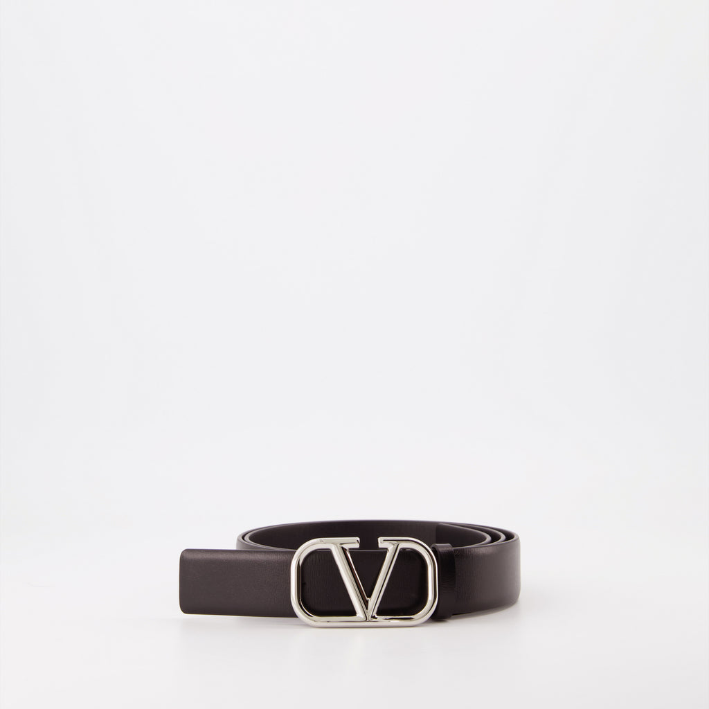 Cintos Ceinture VLogo en cuir Valentino Garavani Marrom Homme