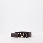Cintos Ceinture VLogo en cuir Valentino Garavani Marrom Homme