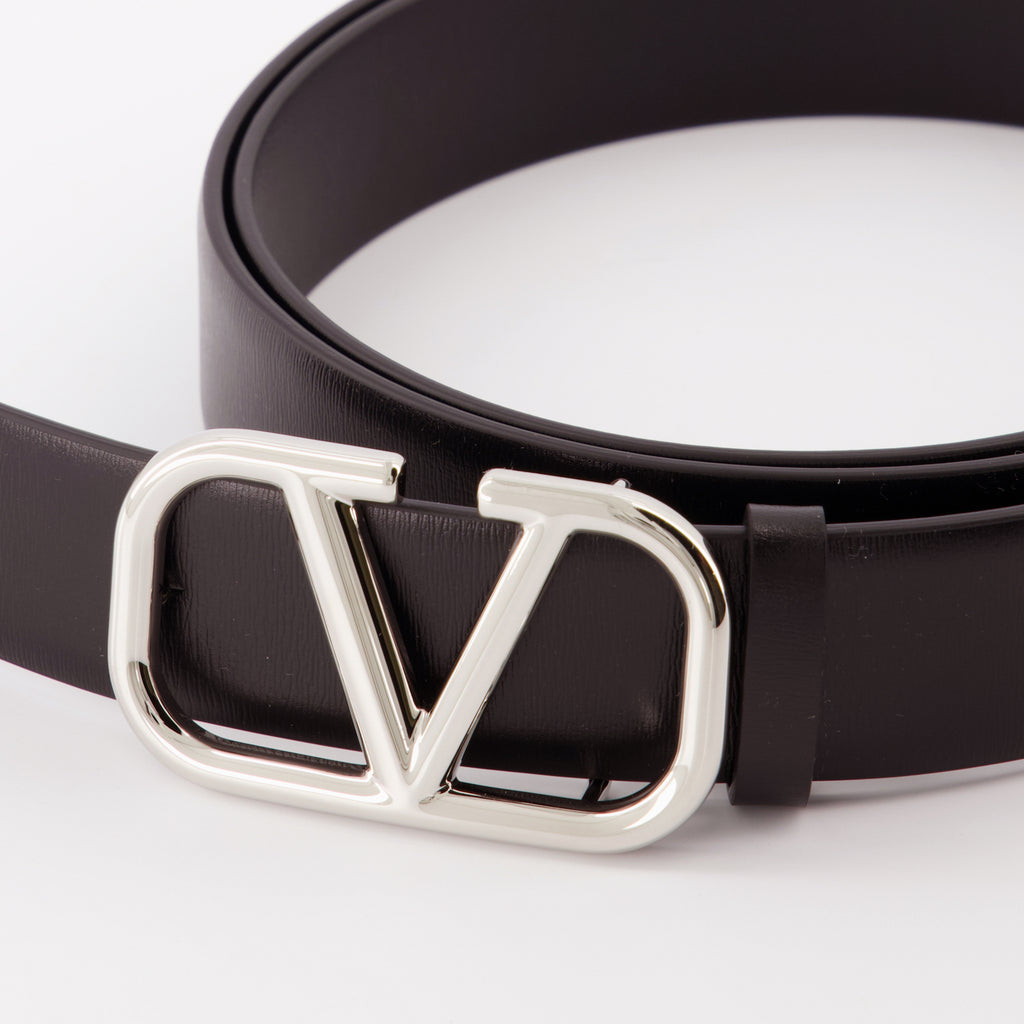 Cintos Ceinture VLogo en cuir Valentino Garavani Marrom Homme