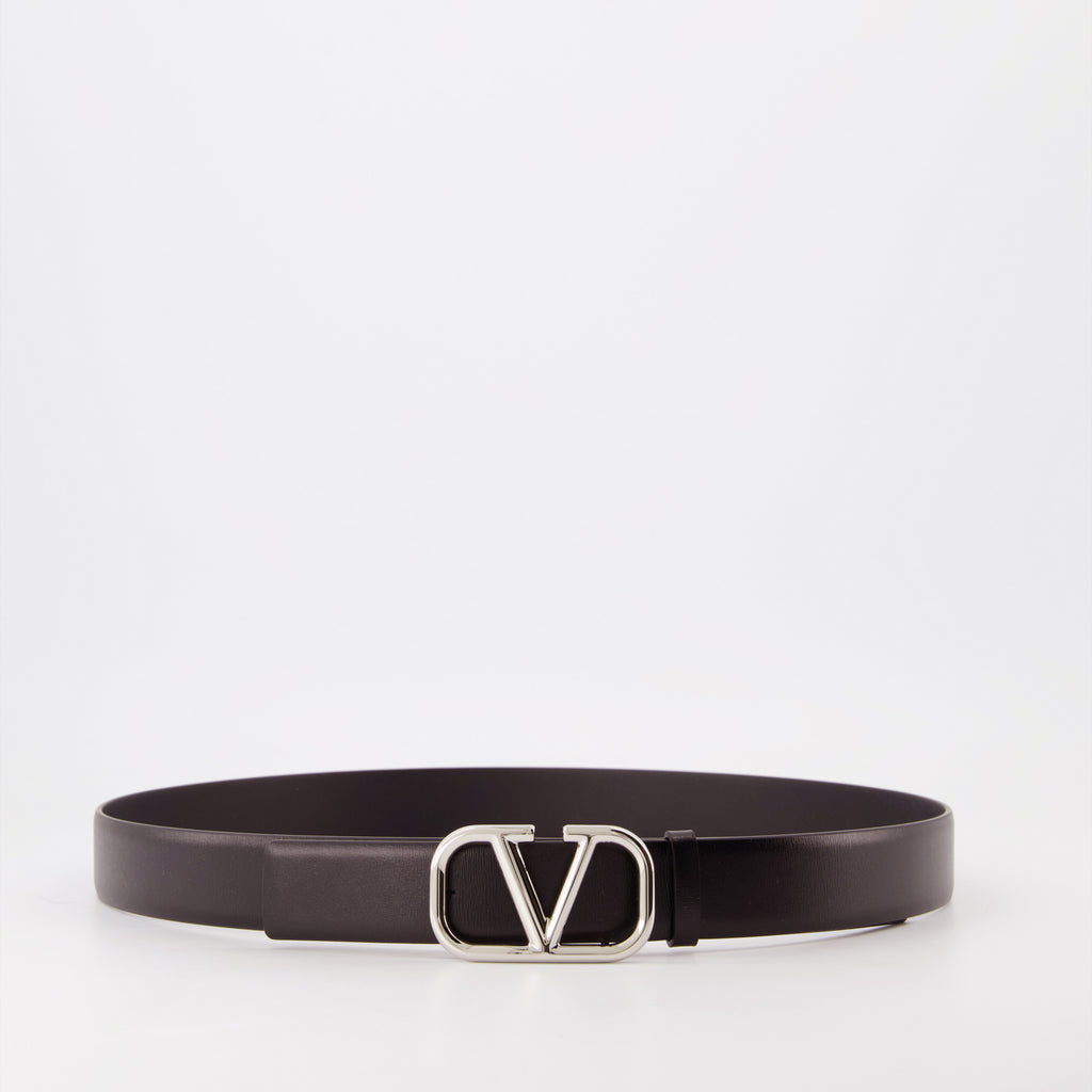 Cintos Ceinture VLogo en cuir Valentino Garavani Marrom Homme