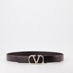 Cintos Ceinture VLogo en cuir Valentino Garavani Marrom Homme