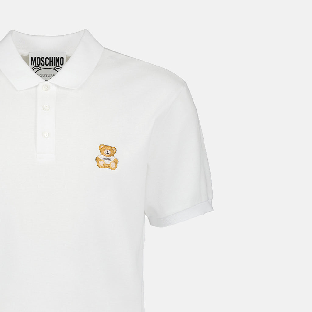 Polos Polo Teddy Moschino Blanc Homme