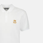 Polos Polo Teddy Moschino Blanc Homme