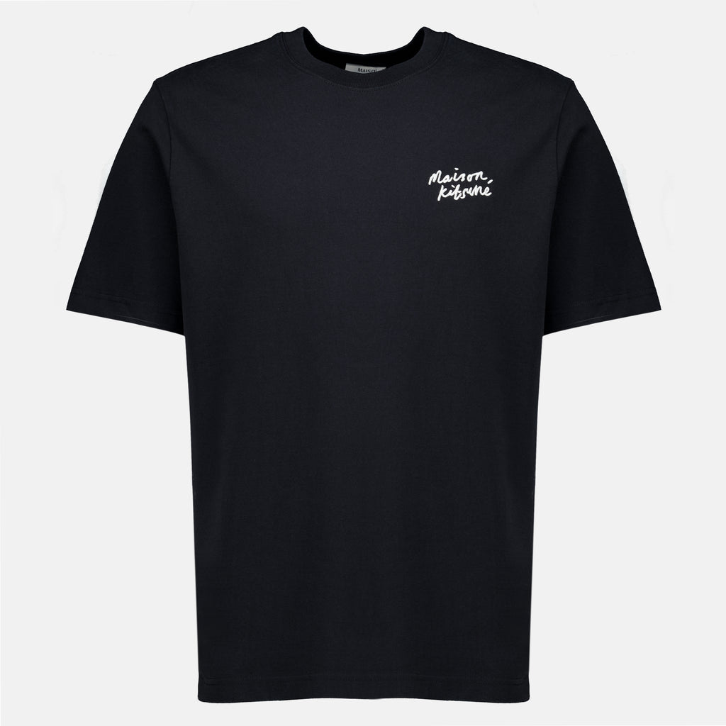 T-shirts T-shirt brodé noir Maison Kitsune Noir Homme