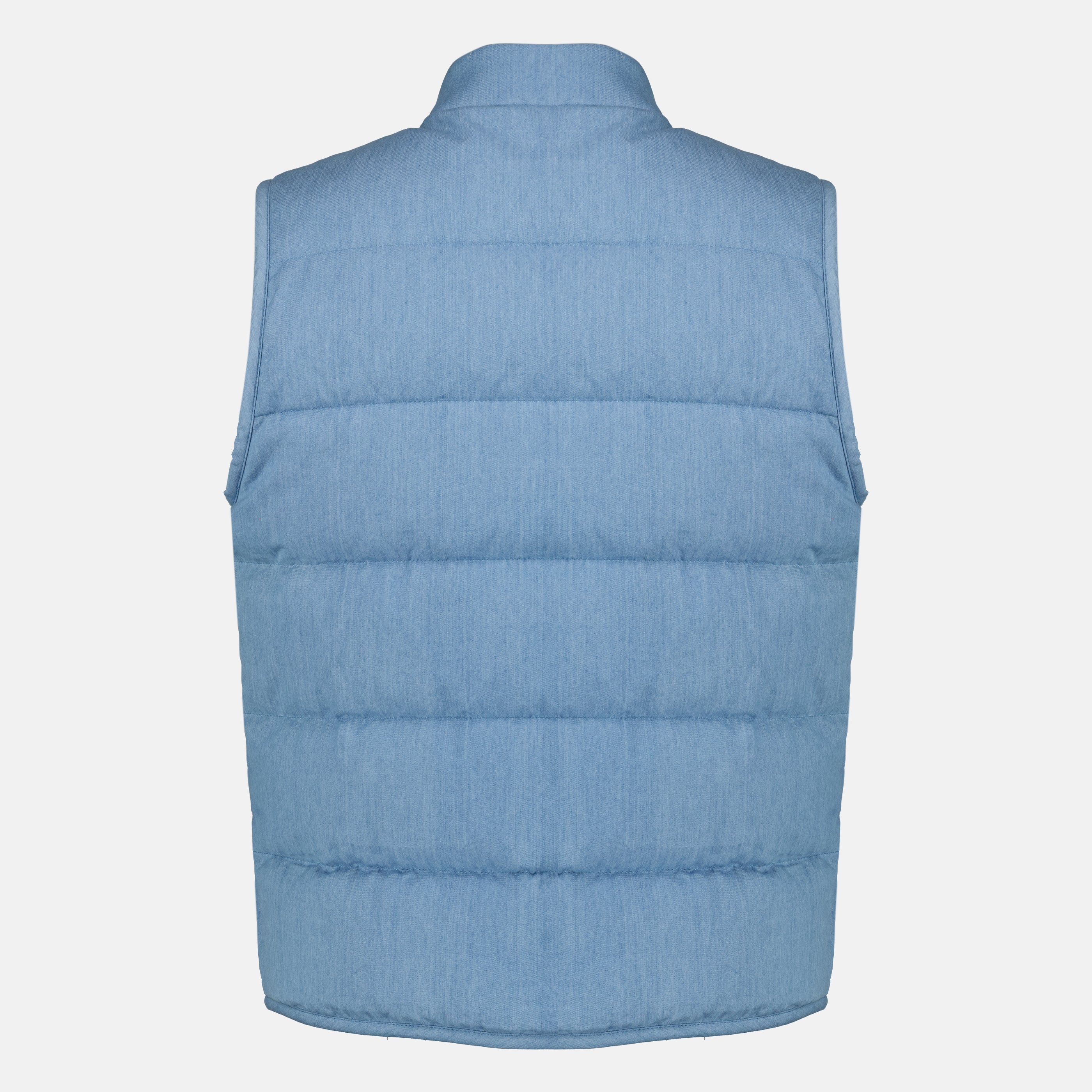 Vestes Casaco de Penas Sem Mangas Heceta em Denim Moncler Bleu Homme