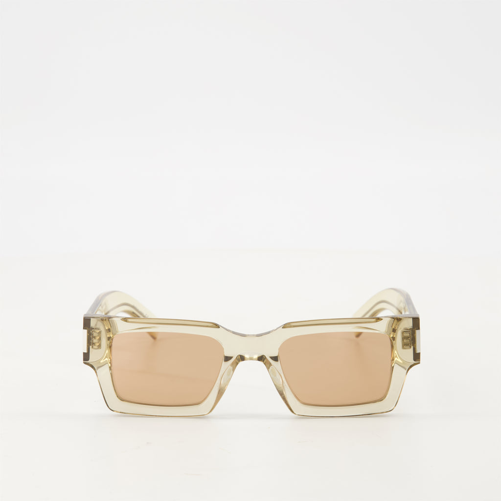 Brillen SL 572 Sonnenbrille Saint Laurent Beige Unisex