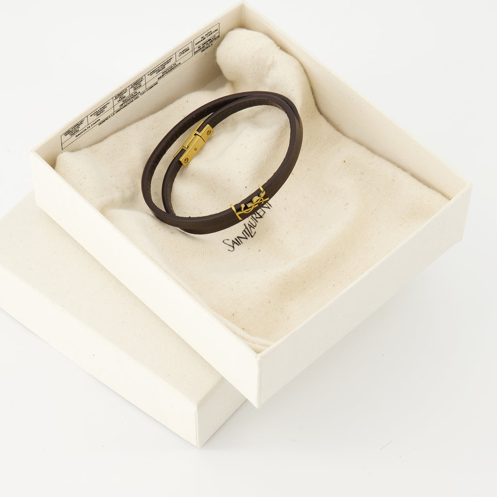 Bijoux Bracelet Cassandre Saint Laurent Marron Femme