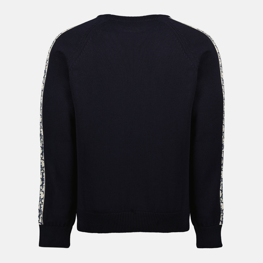 Bild des Dior Oblique navyblauen Pullovers der Marke Dior für Herren - Frühjahr-Sommer 2026 - Rückansicht