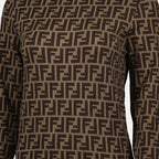 Malhas Pulôver FF Fendi Marrom Femme