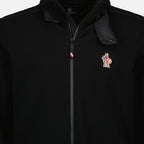 Moncler Grenoble 남성용 검은색 플리스 집업 스웨트셔츠 이미지 - 2025 가을-겨울 시즌 - 상세 보기_2