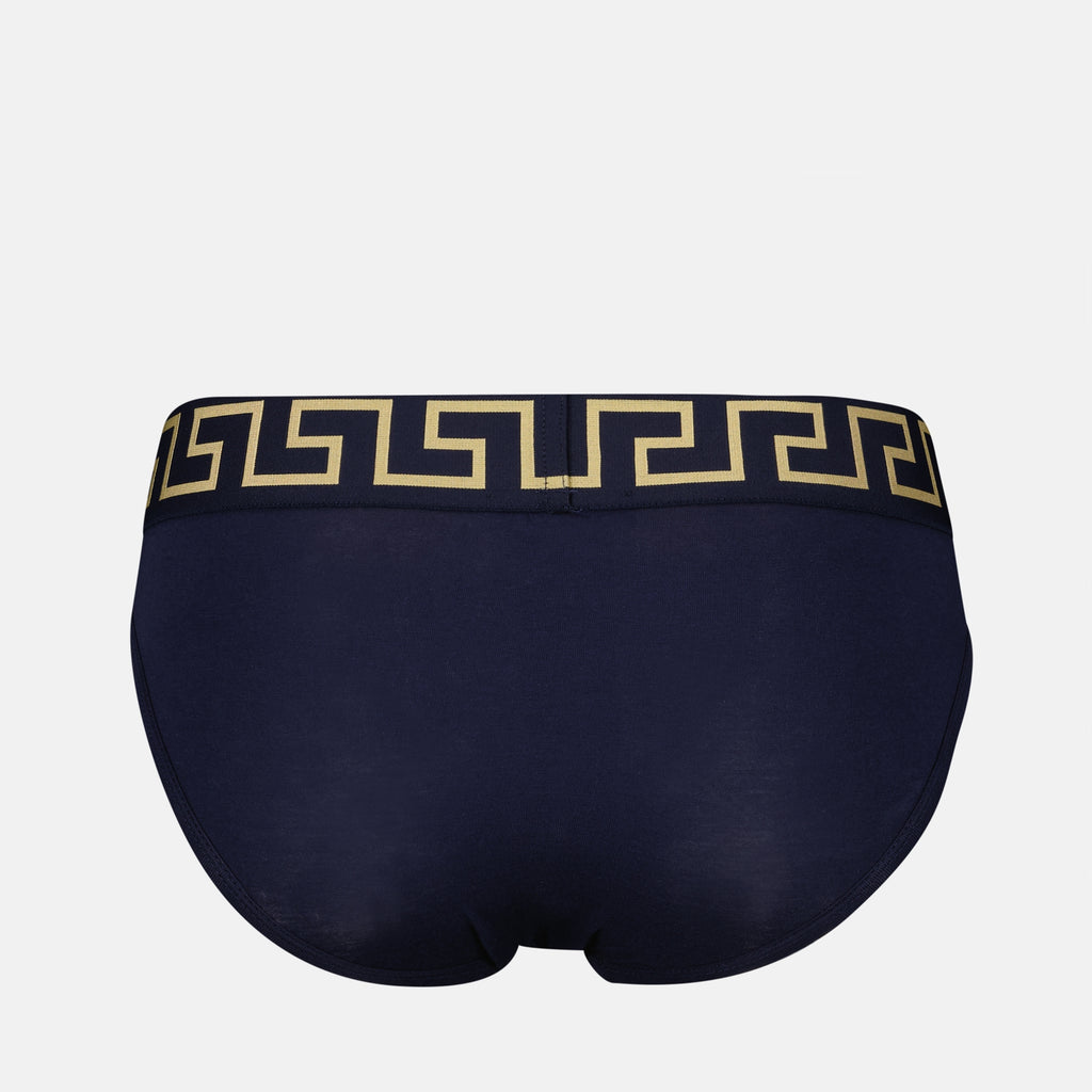 Ropa interior y homewear Medusa Greca Slip Versace Azul Homme